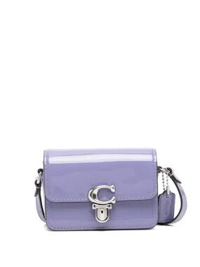 NWOT Coach Patent Leather Studio 12 Bag, Light Violet